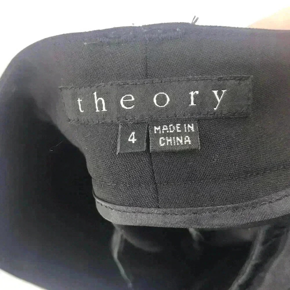 Theory Dony Tailored Wool Blend Black‎ Dress Pants Women’ Size 4 Career Casual - Picture 8 of 8